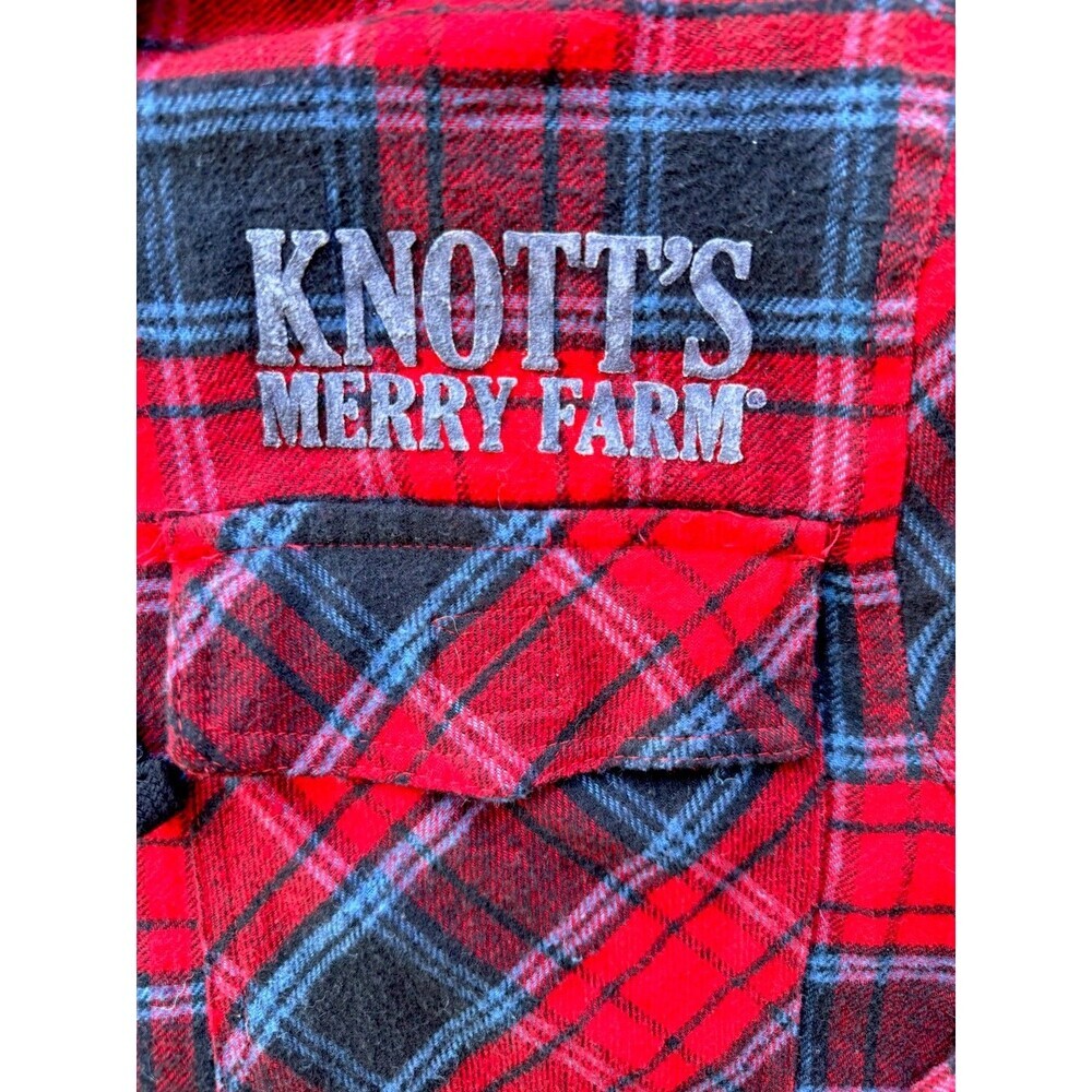 Burnside Quilted Flannel Full-Zip Hooded Jacket Red Small KNOTES MERRY FARM - Picture 2 of 6